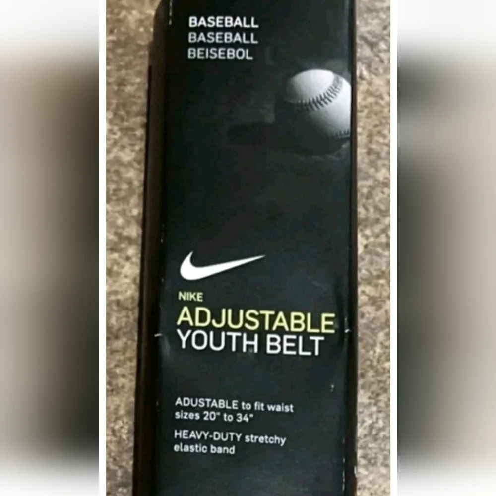 NEW Nike Baseball Belt Adjustable Blue Elastic Buckle 20” To 34” Youth Sports